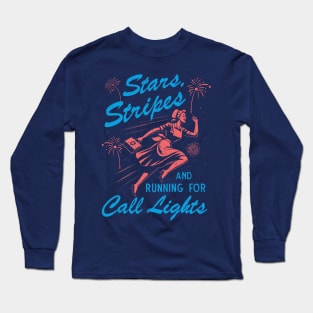 Stars Stripes And Running For Call Lights Long Sleeve T-Shirt